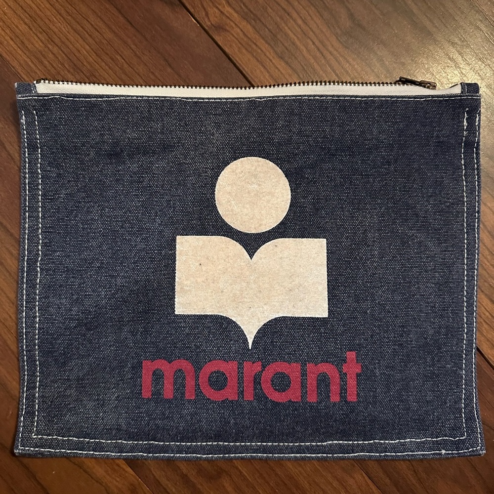Isabel Marant Blue and Cream Pouch